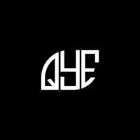 qye-Brief-Logo-Design auf schwarzem Hintergrund. qye-Kreativinitialen schreiben Logo-Konzept. qye-Vektorbriefdesign. vektor