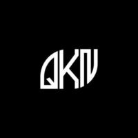 qkn-Buchstaben-Logo-Design auf schwarzem Hintergrund. qkn-Kreativinitialen-Buchstaben-Logo-Konzept. qkn-Vektor-Buchstaben-Design. vektor