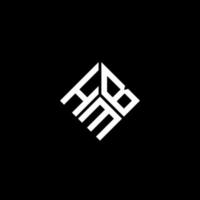 hmb brev logotyp design på svart bakgrund. hmb kreativa initialer bokstavslogotyp koncept. hmb bokstavsdesign. vektor