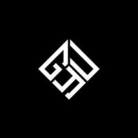 gyu brev logotyp design på svart bakgrund. gyu kreativa initialer brev logotyp koncept. gyu bokstavsdesign. vektor
