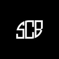 scb-Brief-Logo-Design auf schwarzem Hintergrund. scb kreative Initialen schreiben Logo-Konzept. scb Briefgestaltung. vektor