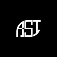 RSI-Brief-Logo-Design auf schwarzem Hintergrund. rsi kreative Initialen schreiben Logo-Konzept. rsi-Briefgestaltung. vektor