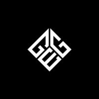 gg-Buchstaben-Logo-Design auf schwarzem Hintergrund. geg kreative Initialen schreiben Logo-Konzept. geg Briefgestaltung. vektor