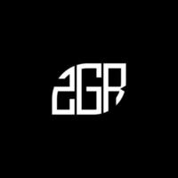 zgr brev logotyp design på svart bakgrund. zgr kreativa initialer brev logotyp koncept. zgr bokstavsdesign. vektor