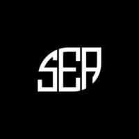 Sea Letter Design.Sea Letter Logo Design auf schwarzem Hintergrund. meer kreative initialen brief logo konzept. Sea Letter Design.Sea Letter Logo Design auf schwarzem Hintergrund. s vektor