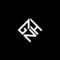 gnh brev logotyp design på svart bakgrund. gnh kreativa initialer brev logotyp koncept. gnh bokstavsdesign. vektor