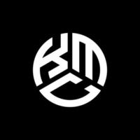 kmc-Buchstaben-Logo-Design auf schwarzem Hintergrund. kmc kreatives Initialen-Buchstaben-Logo-Konzept. kmc-Briefgestaltung. vektor