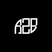 rzb-Buchstaben-Logo-Design auf schwarzem Hintergrund. rzb kreative Initialen schreiben Logo-Konzept. rzb Briefgestaltung. vektor