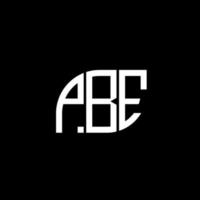 pbe brev logotyp design på svart background.pbe kreativa initialer bokstav logo concept.pbe vektor brev design.
