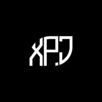 xpj brev logotyp design på svart bakgrund. xpj kreativa initialer bokstavslogotyp koncept. xpj bokstavsdesign. vektor