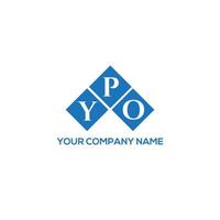 YPO-Brief-Logo-Design auf weißem Hintergrund. ypo kreative Initialen schreiben Logo-Konzept. ypo Briefgestaltung. vektor