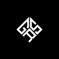 gs-Brief-Logo-Design auf schwarzem Hintergrund. grs kreative Initialen schreiben Logo-Konzept. grs Briefgestaltung. vektor