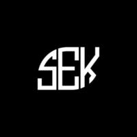 sek-Buchstaben-Design.sek-Buchstaben-Logo-Design auf schwarzem Hintergrund. sek kreative Initialen schreiben Logo-Konzept. sek-Buchstaben-Design.sek-Buchstaben-Logo-Design auf schwarzem Hintergrund. s vektor