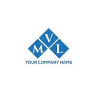 mvl kreative Initialen schreiben Logo-Konzept. mvl-Buchstaben-Design.mvl-Buchstaben-Logo-Design auf weißem Hintergrund. mvl kreative Initialen schreiben Logo-Konzept. mvl Briefgestaltung. vektor