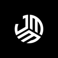 jmm brev logotyp design på svart bakgrund. jmm kreativa initialer brev logotyp koncept. jmm bokstavsdesign. vektor