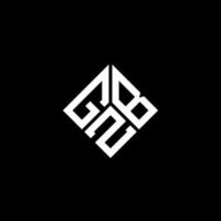 gzb-Brief-Logo-Design auf schwarzem Hintergrund. gzb kreative Initialen schreiben Logo-Konzept. gzb Briefgestaltung. vektor