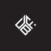 dbf brev logotyp design på svart bakgrund. dbf kreativa initialer brev logotyp koncept. dbf bokstavsdesign. vektor