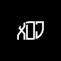 xdj-Buchstaben-Logo-Design auf schwarzem Hintergrund. xdj kreative Initialen schreiben Logo-Konzept. xdj Briefgestaltung. vektor