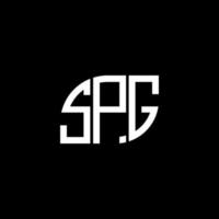 spg-Buchstaben-Logo-Design auf schwarzem Hintergrund. spg kreative Initialen schreiben Logo-Konzept. spg-Briefgestaltung. vektor