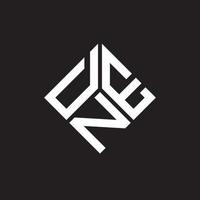 dne-Brief-Logo-Design auf schwarzem Hintergrund. dne kreatives Initialen-Buchstaben-Logo-Konzept. dne Briefgestaltung. vektor