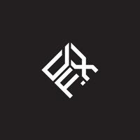 dfx brev logotyp design på svart bakgrund. dfx kreativa initialer brev logotyp koncept. dfx bokstavsdesign. vektor