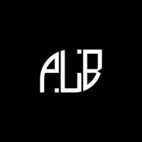 plb brev logotyp design på svart background.plb kreativa initialer brev logotyp concept.plb vektor brev design.