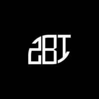 zbi-Brief-Logo-Design auf schwarzem Hintergrund. zbi kreatives Initialen-Brief-Logo-Konzept. zbi Briefgestaltung. vektor