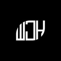 wjh-Buchstaben-Logo-Design auf schwarzem Hintergrund. wjh kreative Initialen schreiben Logo-Konzept. wjh Briefgestaltung. vektor