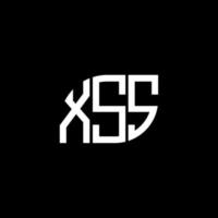 xss letter design.xss letter logo design på svart bakgrund. xss kreativa initialer bokstavslogotyp koncept. xss letter design.xss letter logo design på svart bakgrund. x vektor