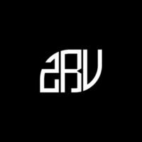 zrv brev logotyp design på svart bakgrund. zrv kreativa initialer brev logotyp koncept. zrv bokstavsdesign. vektor
