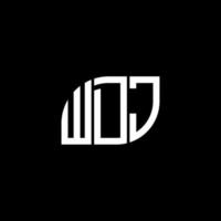 wdj-Buchstaben-Logo-Design auf schwarzem Hintergrund. wdj kreative Initialen schreiben Logo-Konzept. wdj Briefgestaltung. vektor
