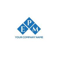 . epm kreativa initialer brev logotyp koncept. epm brev design.epm brev logotyp design på vit bakgrund. epm kreativa initialer brev logotyp koncept. epm-brevdesign. vektor