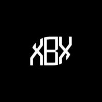 xbx brev logotyp design på svart bakgrund. xbx kreativa initialer brev logotyp koncept. xbx bokstavsdesign. vektor