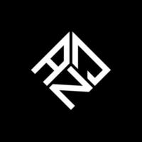 anj-Buchstaben-Logo-Design auf schwarzem Hintergrund. anj kreatives Initialen-Buchstaben-Logo-Konzept. anj Briefgestaltung. vektor