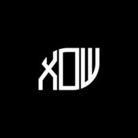 xow brev logotyp design på svart bakgrund. xow kreativa initialer brev logotyp koncept. xow bokstavsdesign. vektor