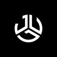 Juli-Brief-Logo-Design auf schwarzem Hintergrund. Juli kreative Initialen schreiben Logo-Konzept. Juli Briefgestaltung. vektor