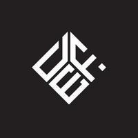 def-Buchstaben-Logo-Design auf schwarzem Hintergrund. def kreative Initialen schreiben Logo-Konzept. def Briefgestaltung. vektor