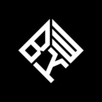 bkw brev logotyp design på svart bakgrund. bkw kreativa initialer brev logotyp koncept. bkw bokstavsdesign. vektor