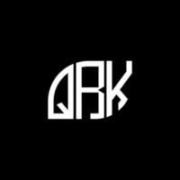 qrk brev logotyp design på svart background.qrk kreativa initialer bokstav logo concept.qrk vektor bokstav design.