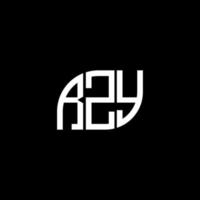 rzy-Buchstaben-Logo-Design auf schwarzem Hintergrund. rzy kreative Initialen schreiben Logo-Konzept. rzy Briefgestaltung. vektor