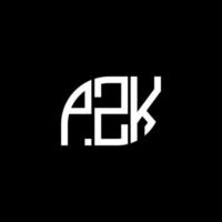 pzk brev logotyp design på svart background.pzk kreativa initialer bokstav logo concept.pzk vektor brev design.