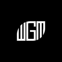 wgm-Buchstaben-Logo-Design auf schwarzem Hintergrund. wgm kreative Initialen schreiben Logo-Konzept. wgm Briefgestaltung. vektor