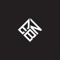 ebn-Buchstaben-Logo-Design auf schwarzem Hintergrund. ebn kreatives Initialen-Buchstaben-Logo-Konzept. ebn Briefgestaltung. vektor