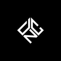 dnc-Brief-Logo-Design auf schwarzem Hintergrund. dnc kreative Initialen schreiben Logo-Konzept. dnc-Briefgestaltung. vektor