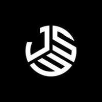 Jsw-Brief-Logo-Design auf schwarzem Hintergrund. jsw kreatives Initialen-Buchstaben-Logo-Konzept. jsw Briefgestaltung. vektor