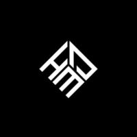 hmd-Buchstaben-Logo-Design auf schwarzem Hintergrund. hmd kreatives Initialen-Buchstaben-Logo-Konzept. hmd Briefgestaltung. vektor