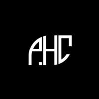 PHC-Brief-Logo-Design auf schwarzem Hintergrund.PHC-Kreativinitialen-Brief-Logo-Konzept.PHC-Vektor-Briefdesign. vektor