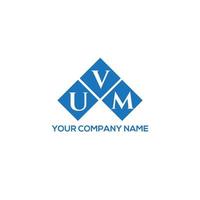 uvm brev logotyp design på vit bakgrund. uvm kreativa initialer brev logotyp koncept. uvm bokstavsdesign. vektor