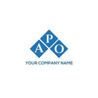 apo brev logotyp design på vit bakgrund. apo kreativa initialer brev logotyp koncept. apo bokstavsdesign. vektor