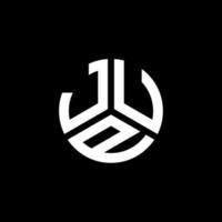 jup-Buchstaben-Logo-Design auf schwarzem Hintergrund. jup kreatives Initialen-Buchstaben-Logo-Konzept. jup Briefgestaltung. vektor